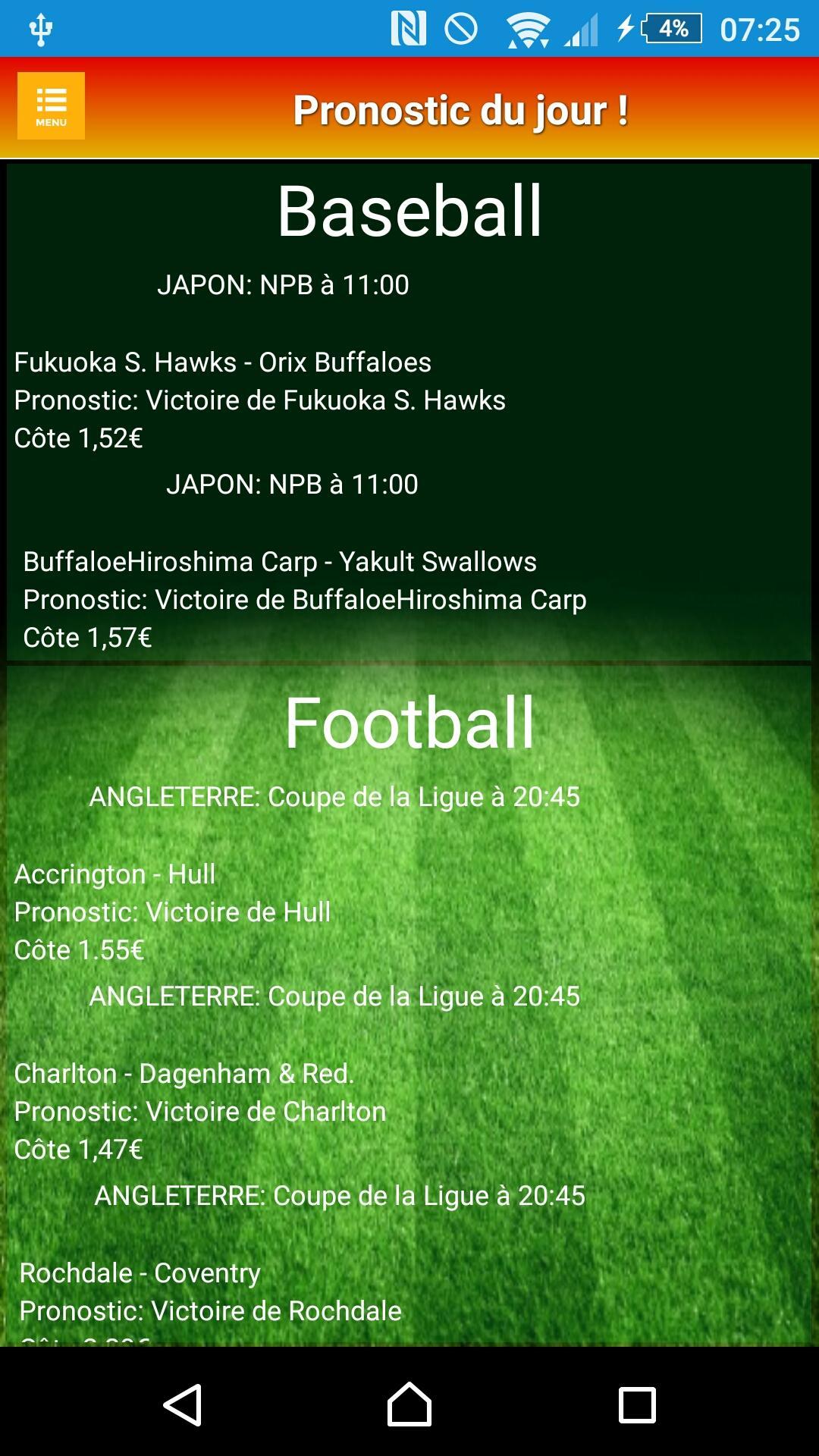Pronostics Sportifs