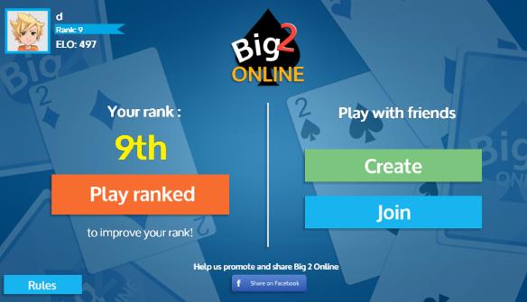 Big 2 PVP Card Game