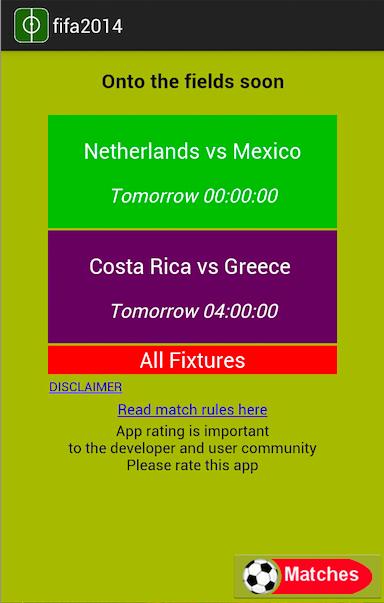 FIFA 2014 Matches and Scores