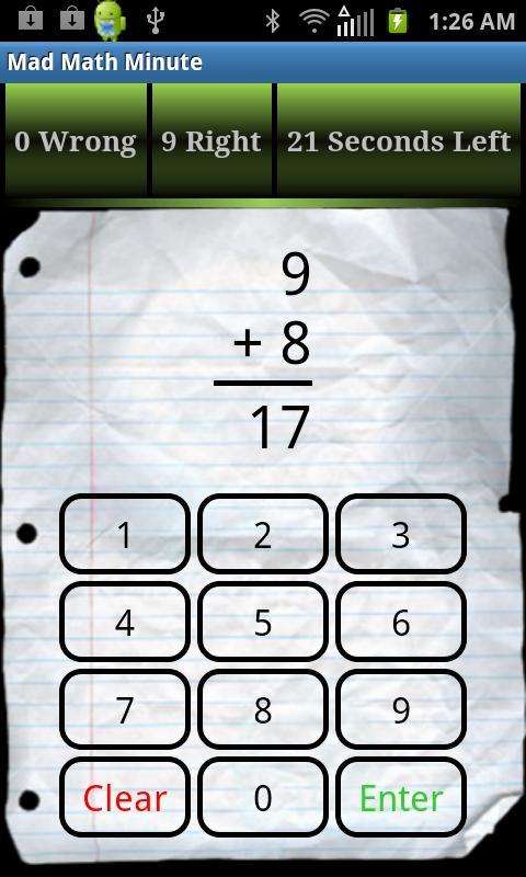 Mad Math Minute