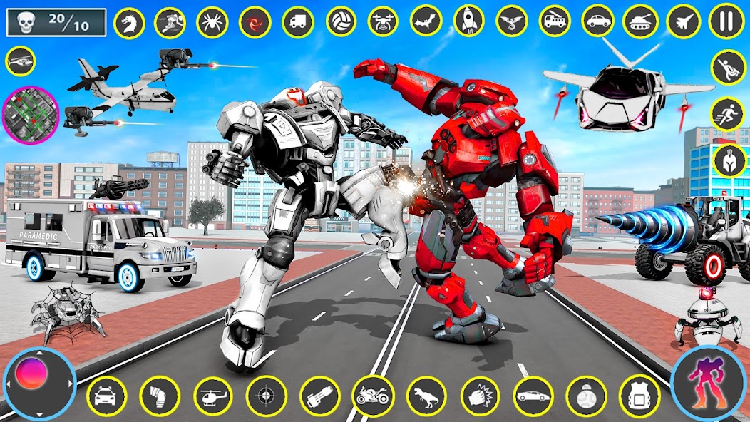 Ambulance Robot Transform Game