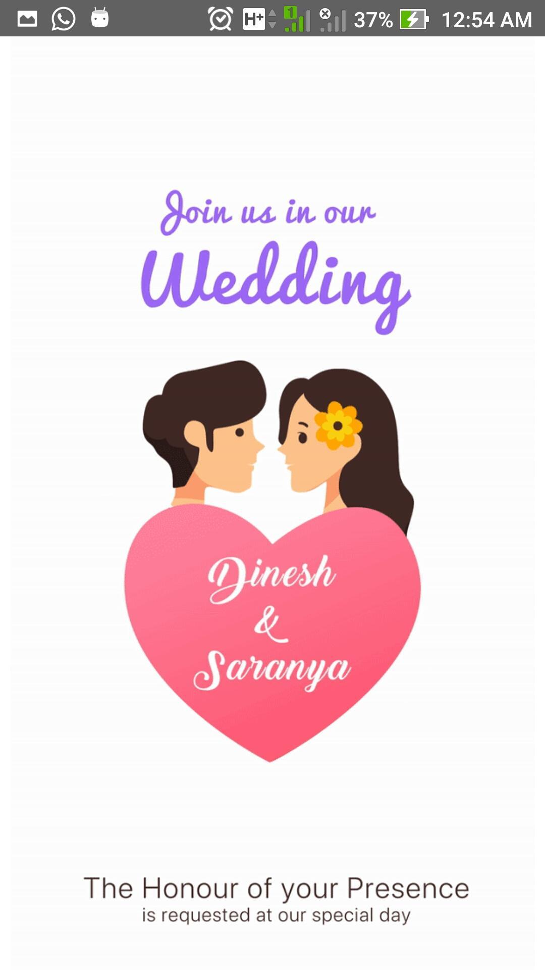 Dinesh weds Saranya
