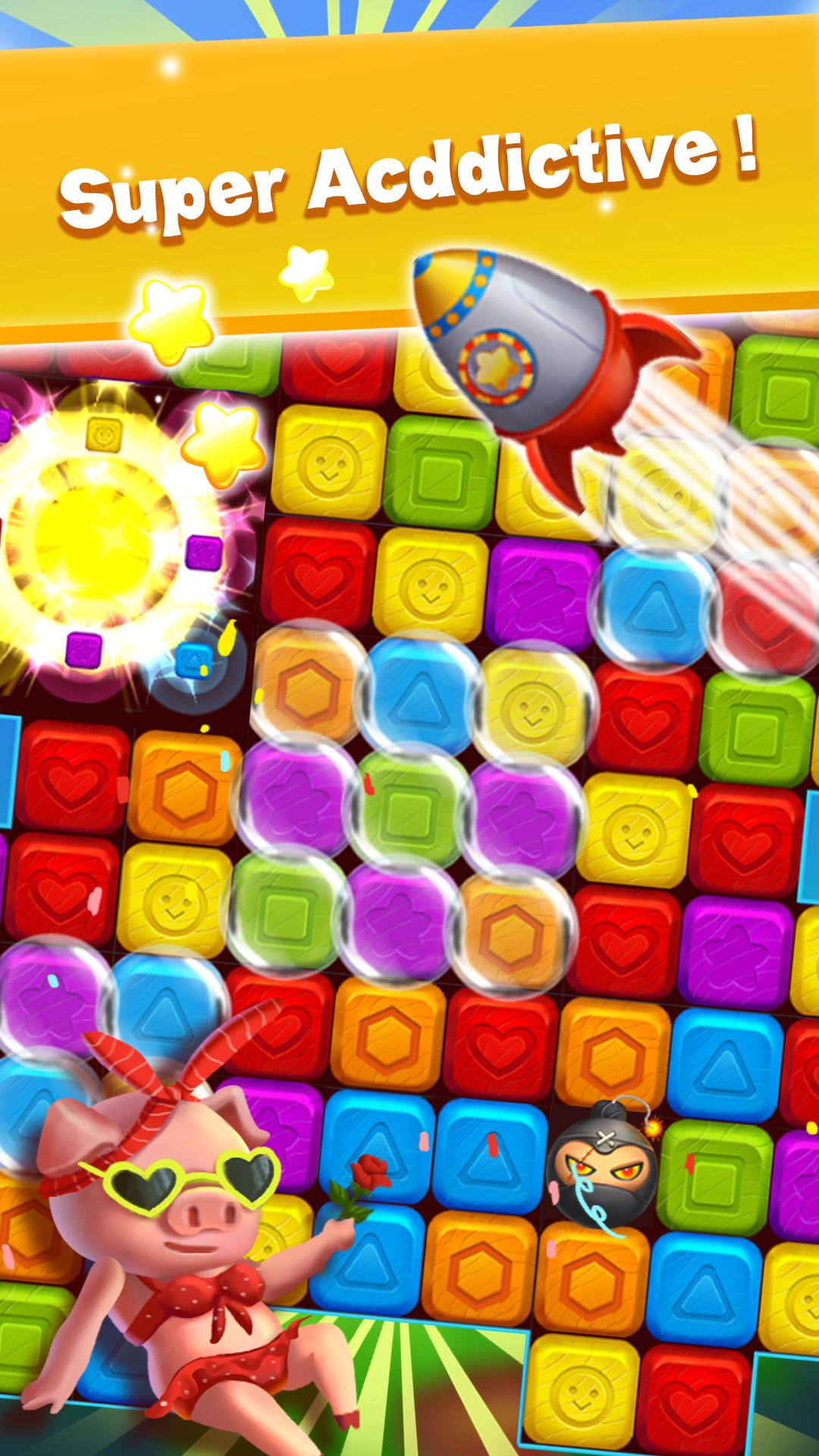 Toys Blast: Collapse Toon Crush