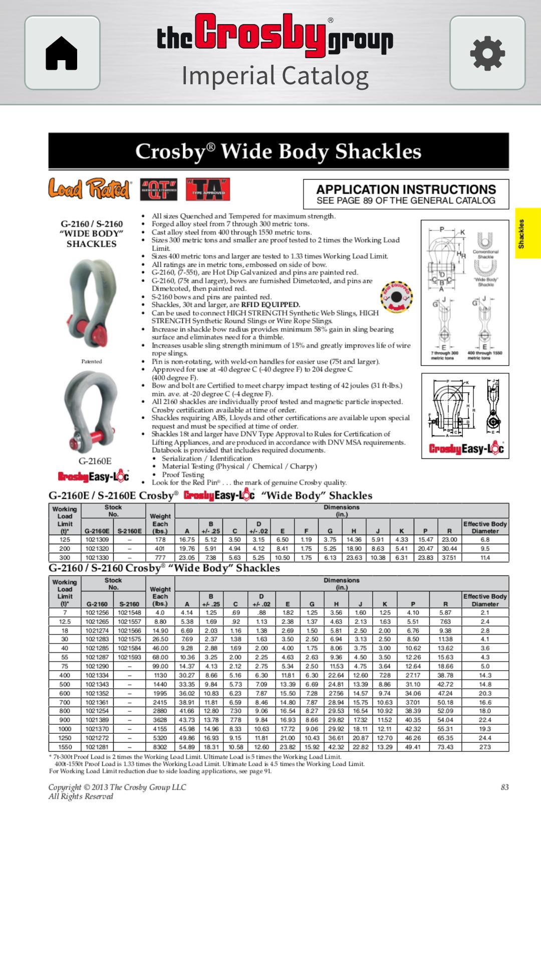 Crosby Catalog