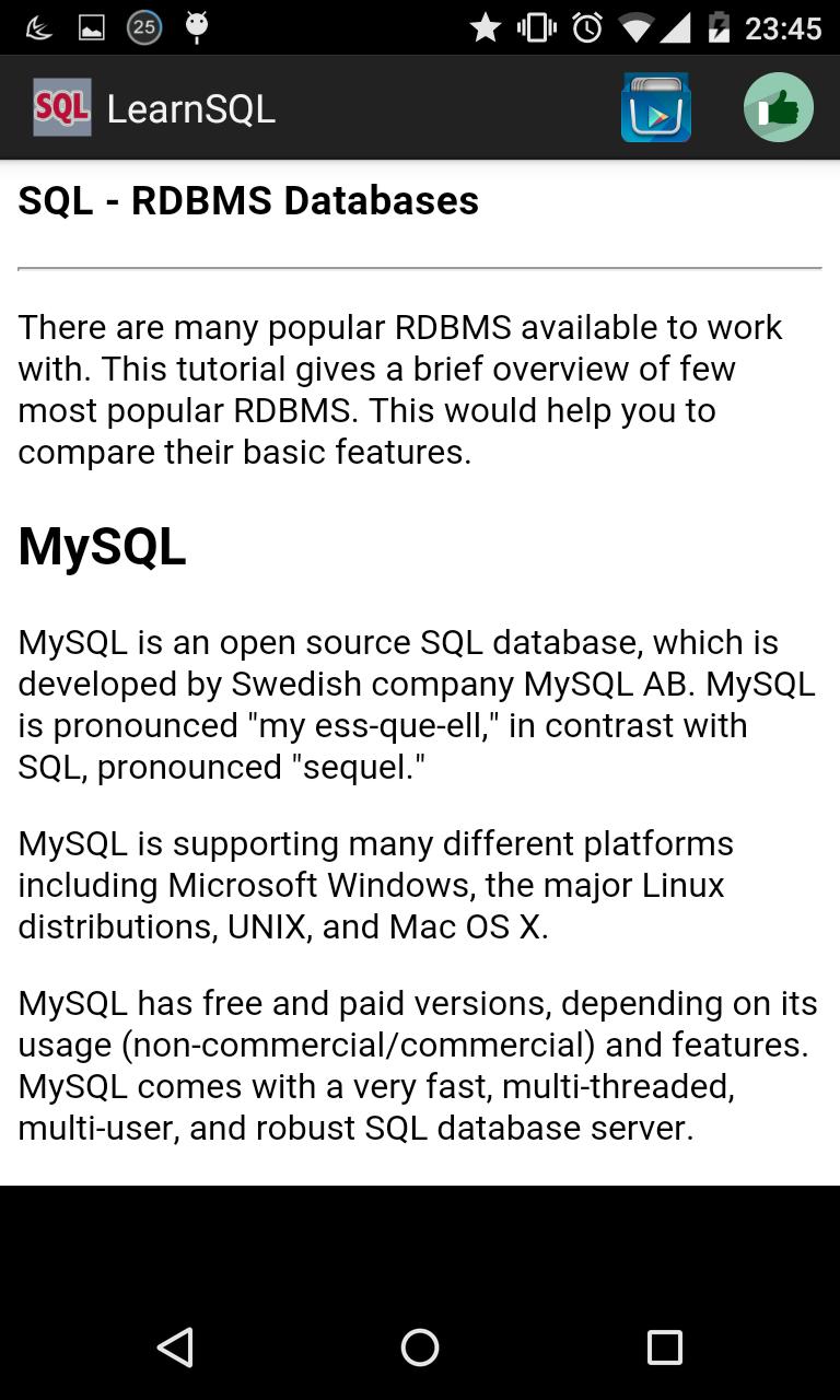 Learn SQL Offline
