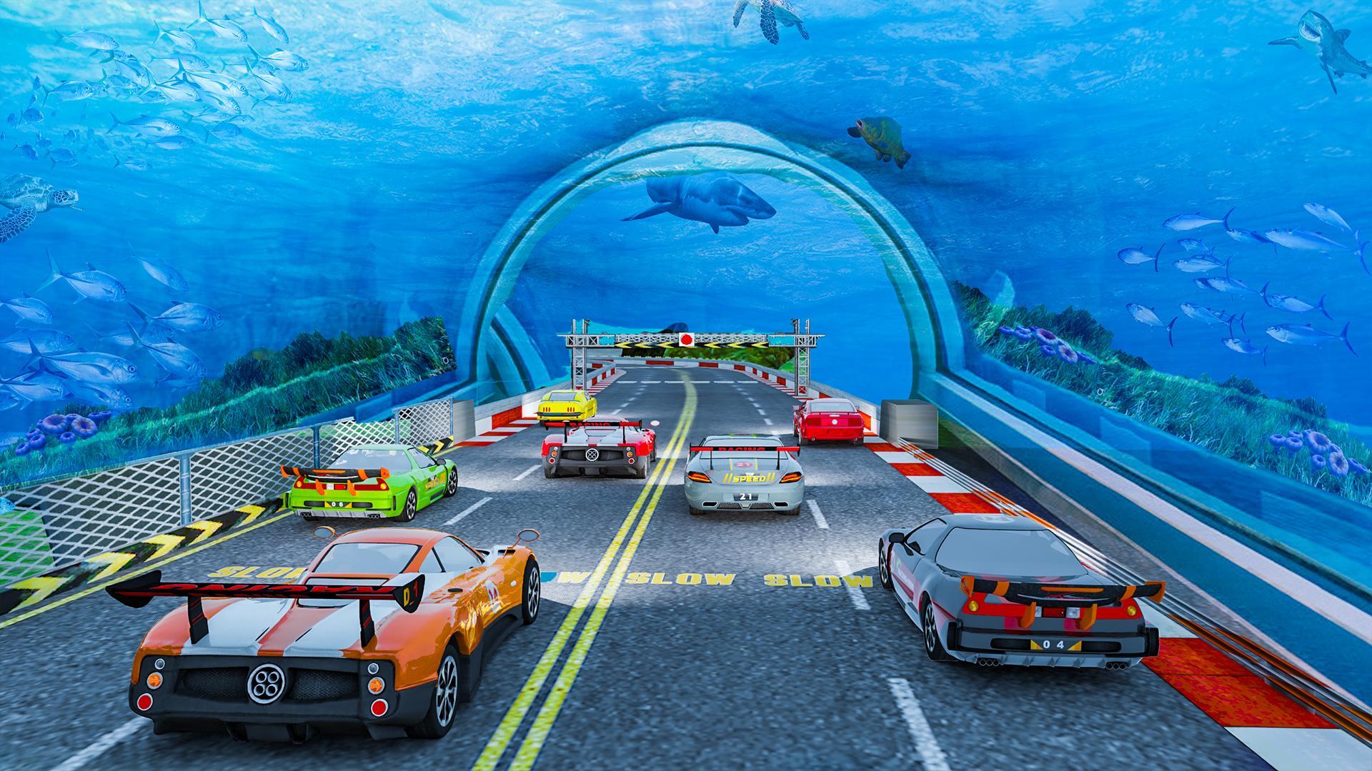 Underwater Racing Car Stunts