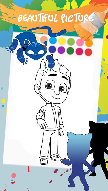 PJ color Masks coloring book