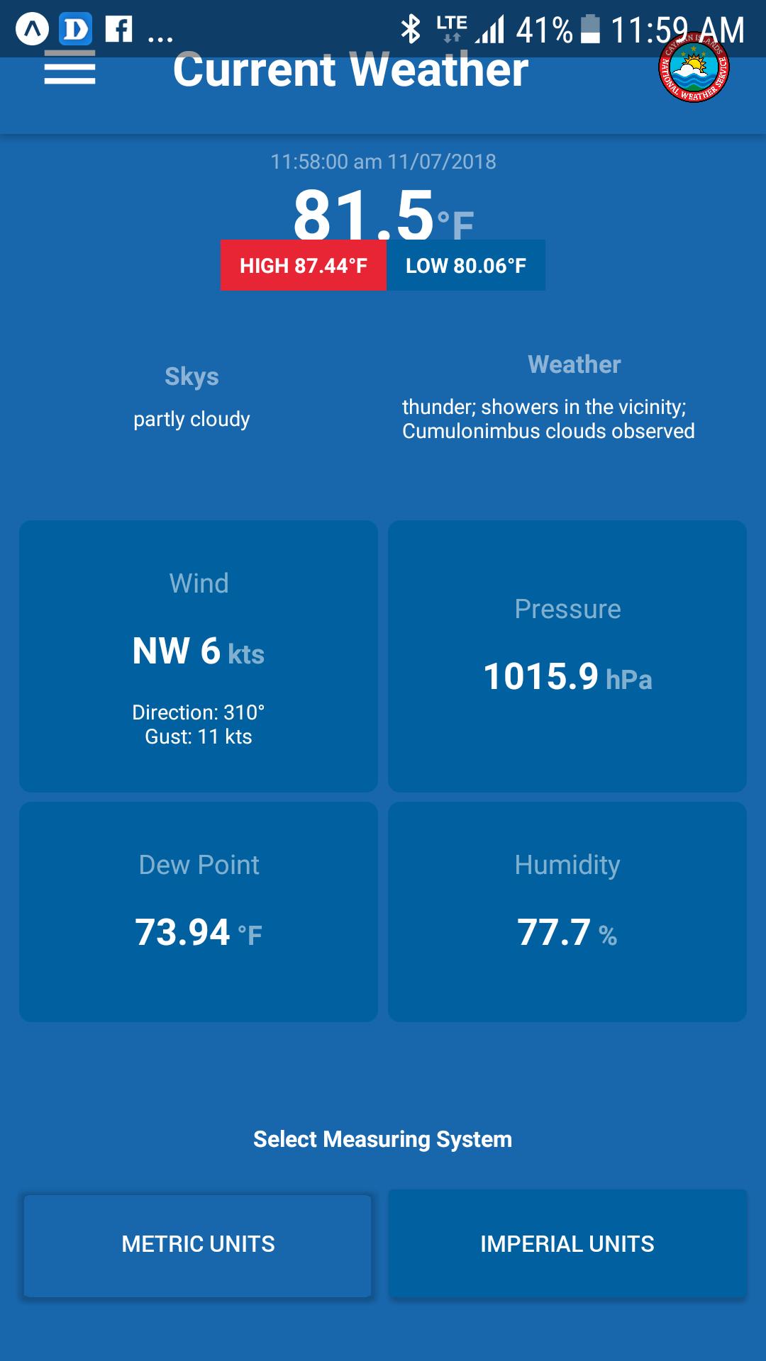 CINWS Weather App