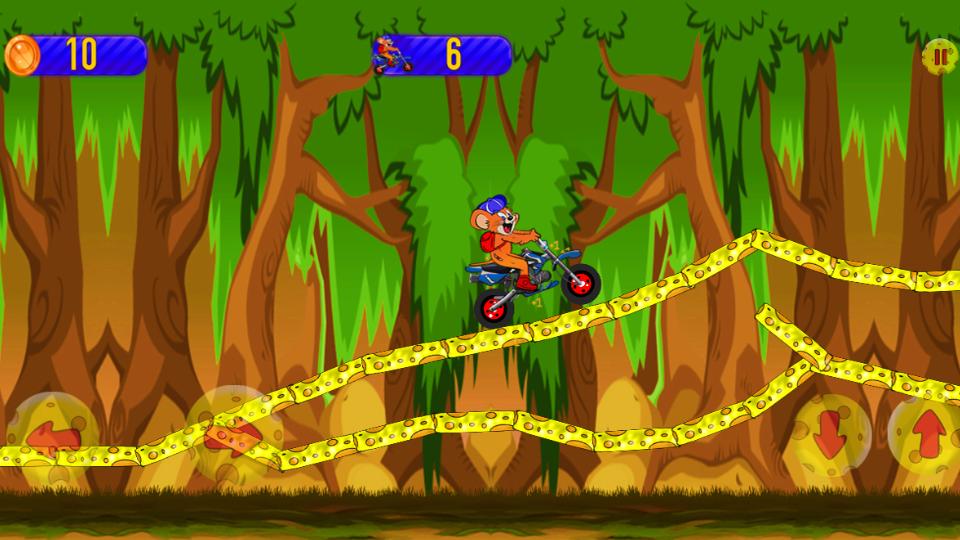 Jerry Mouse Motorcycle Race