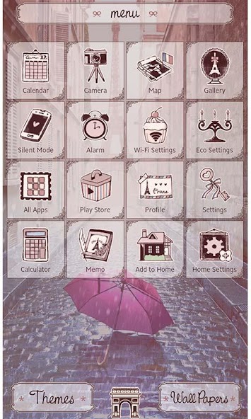Theme Rain at the Eiffel Tower
