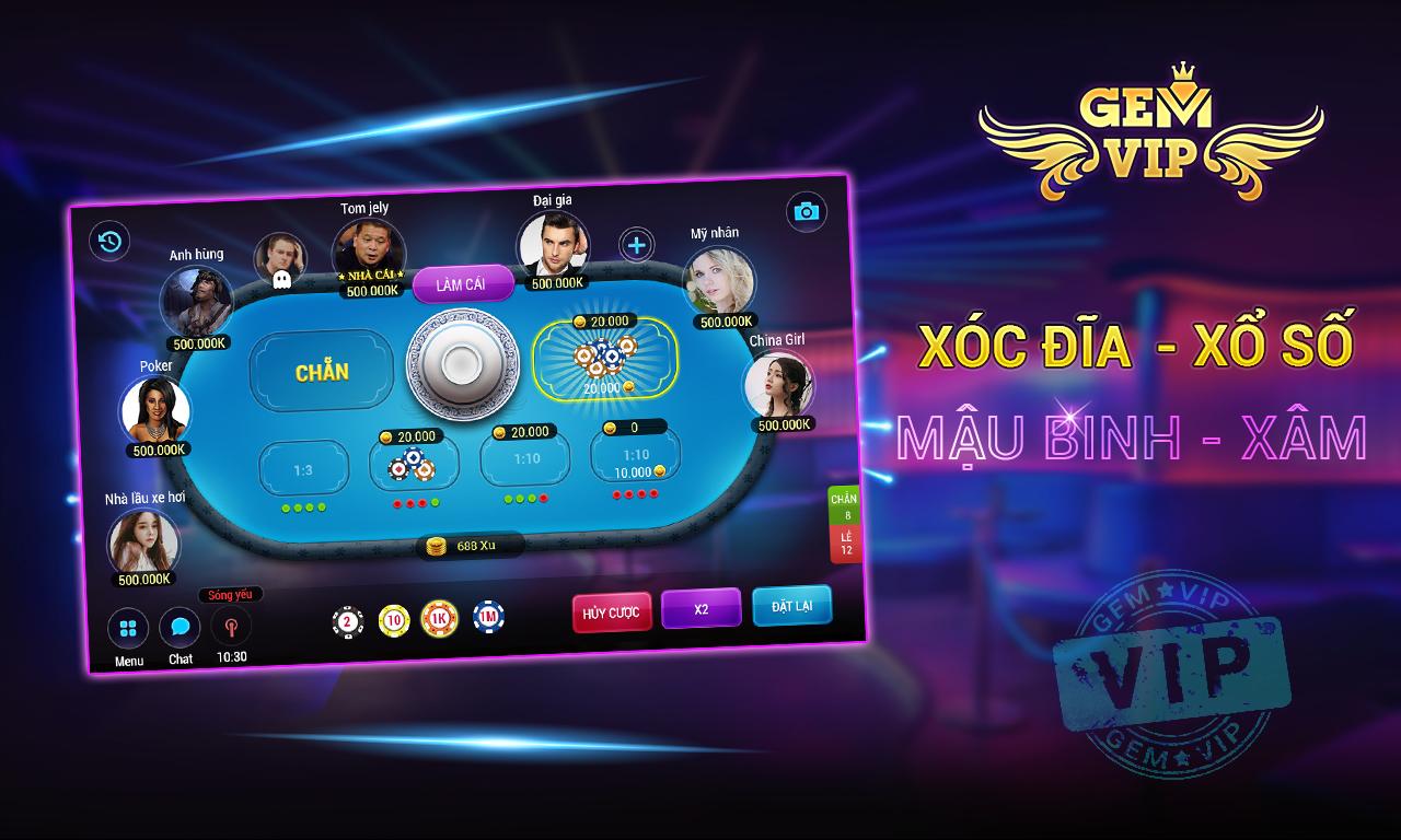 Gem VIP - Game bai dai gia NEW