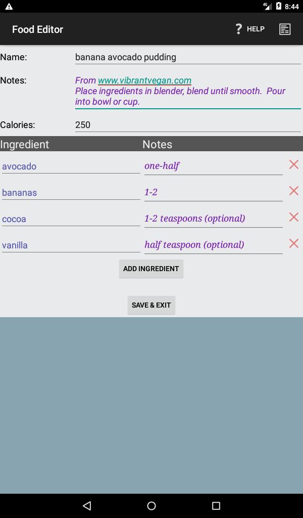 Food Log