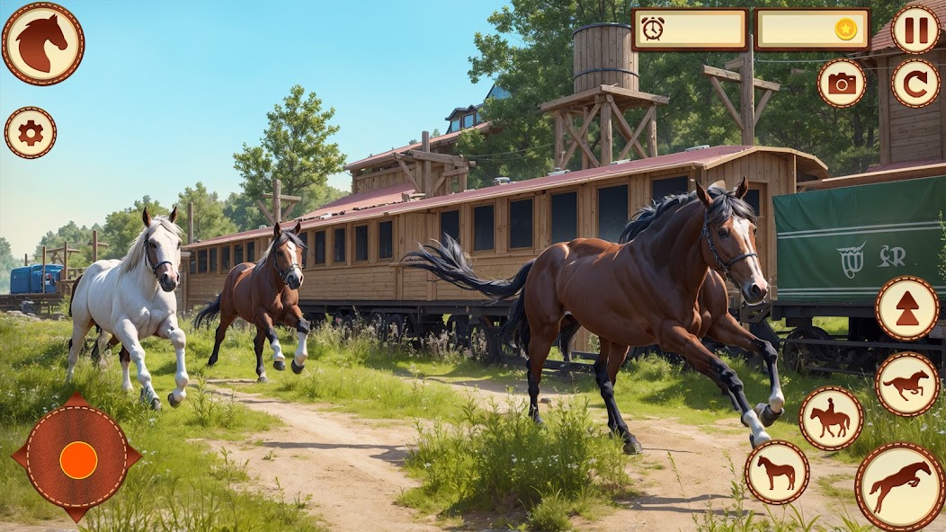 Wild Horse Family Riding Game