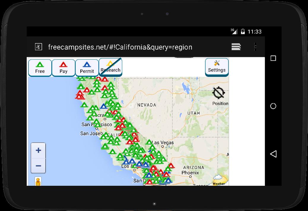 Free Campsites