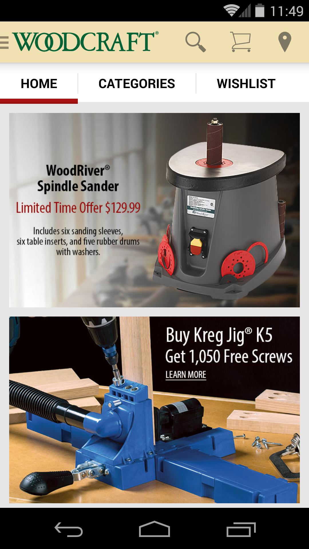 Woodcraft Shopping