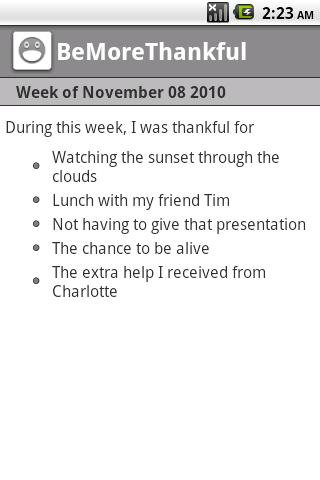 Be More Thankful