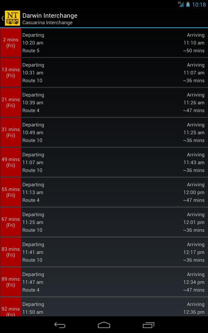 NT Time Table