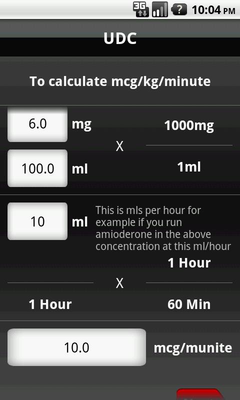 UDC(Universal Drug Calculator)