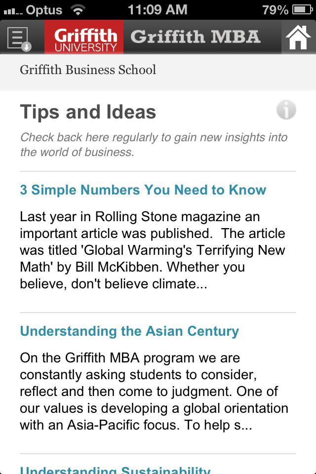 Griffith MBA