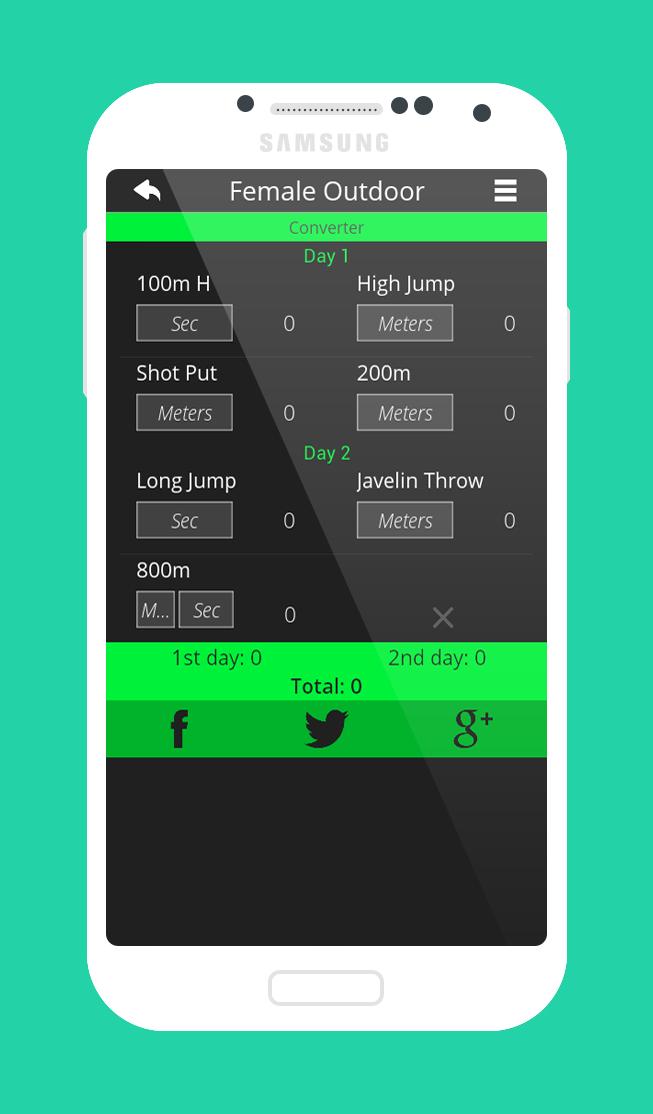 Athletic Calculator