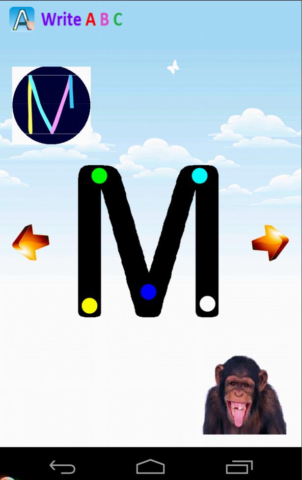Write Alphabets ABC
