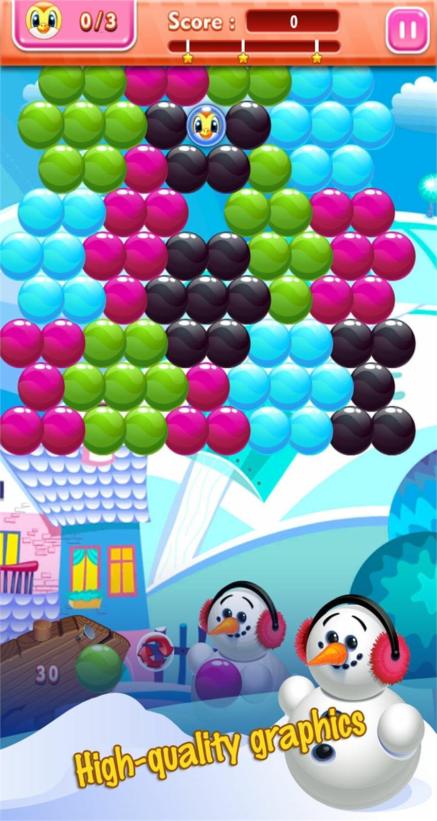 Ice Bubble Shooter Snowman