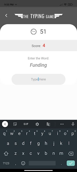 The Typing Game