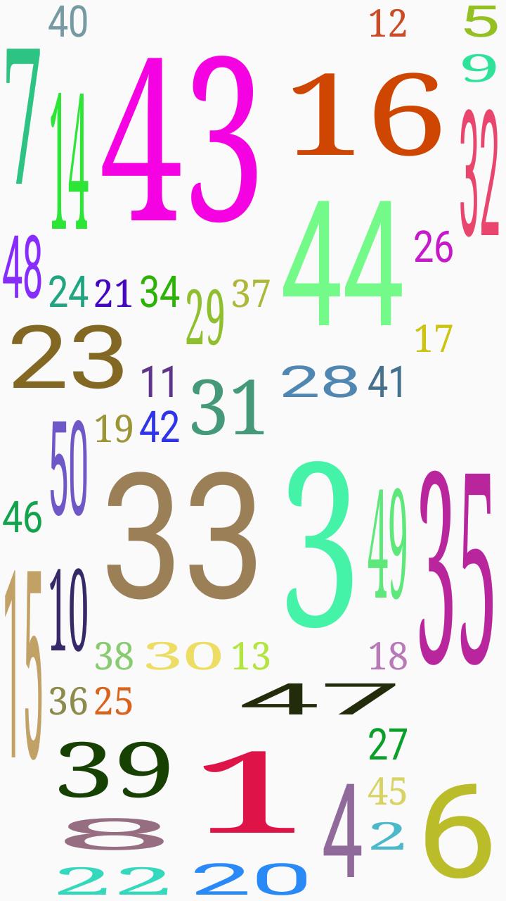 Increment numbers