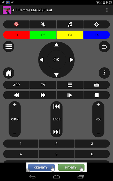 MAG250 Remote