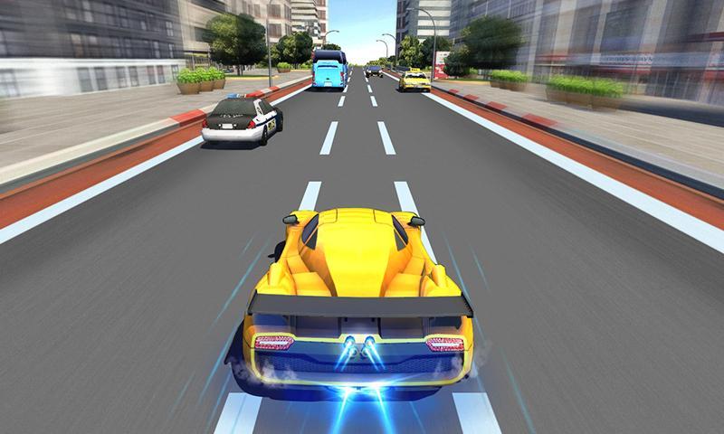 Fast speed car racing
