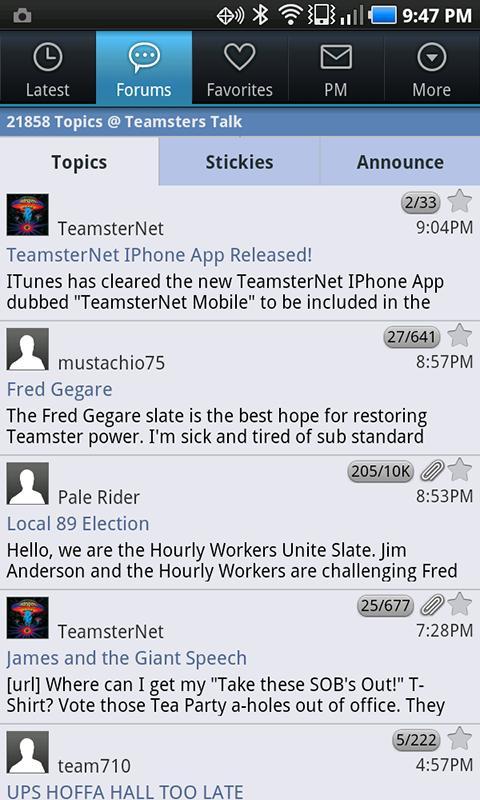 TeamsterNet Mobile