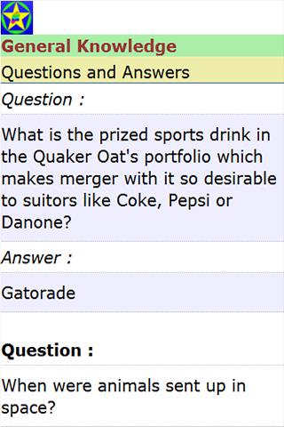 GK Questions and Answers