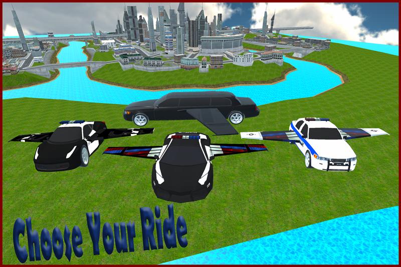 Flying Police Car 3D