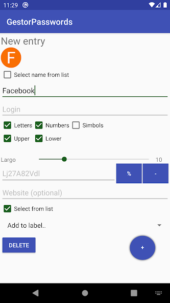 Gestor Passwords