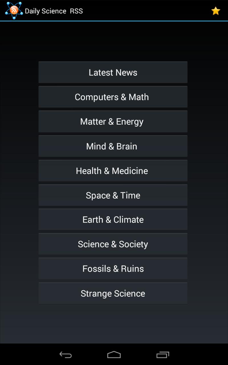 Daily Science RSS