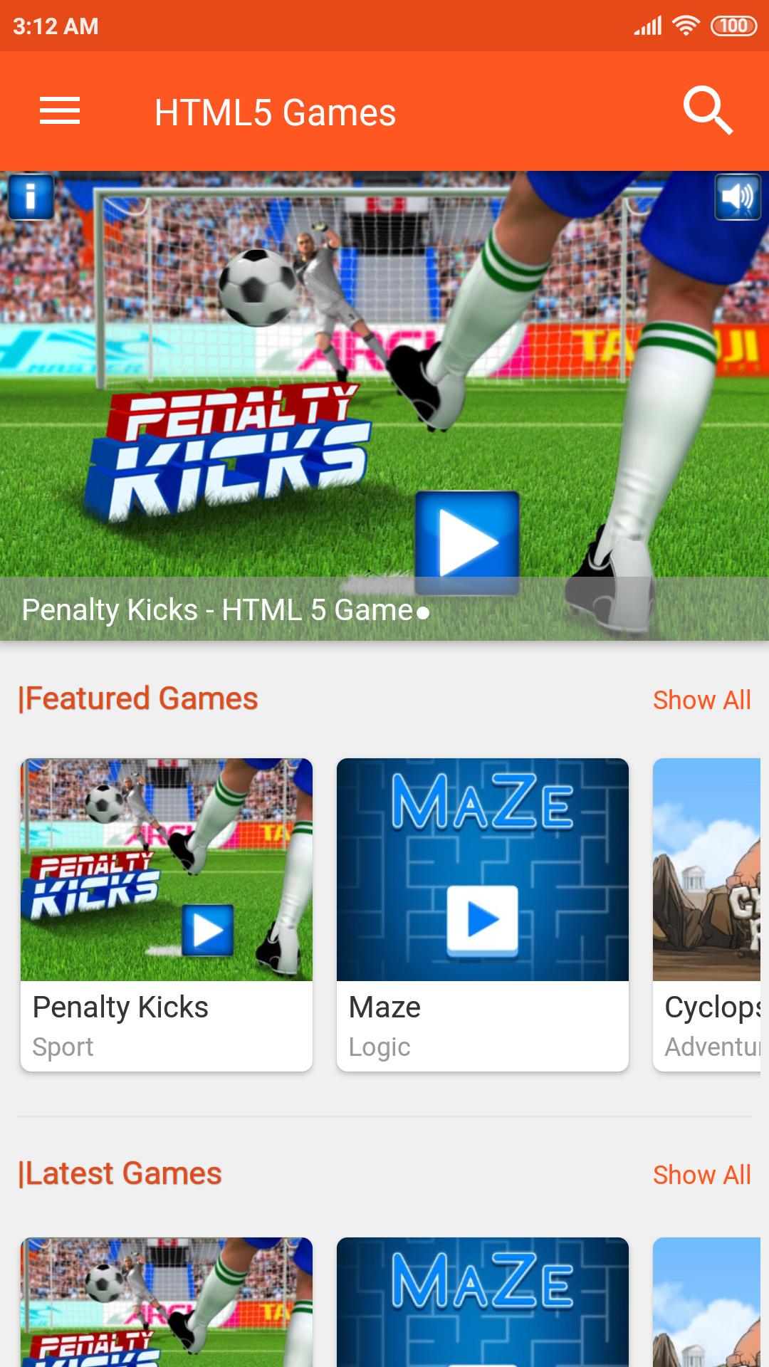 HTML5 Games Box