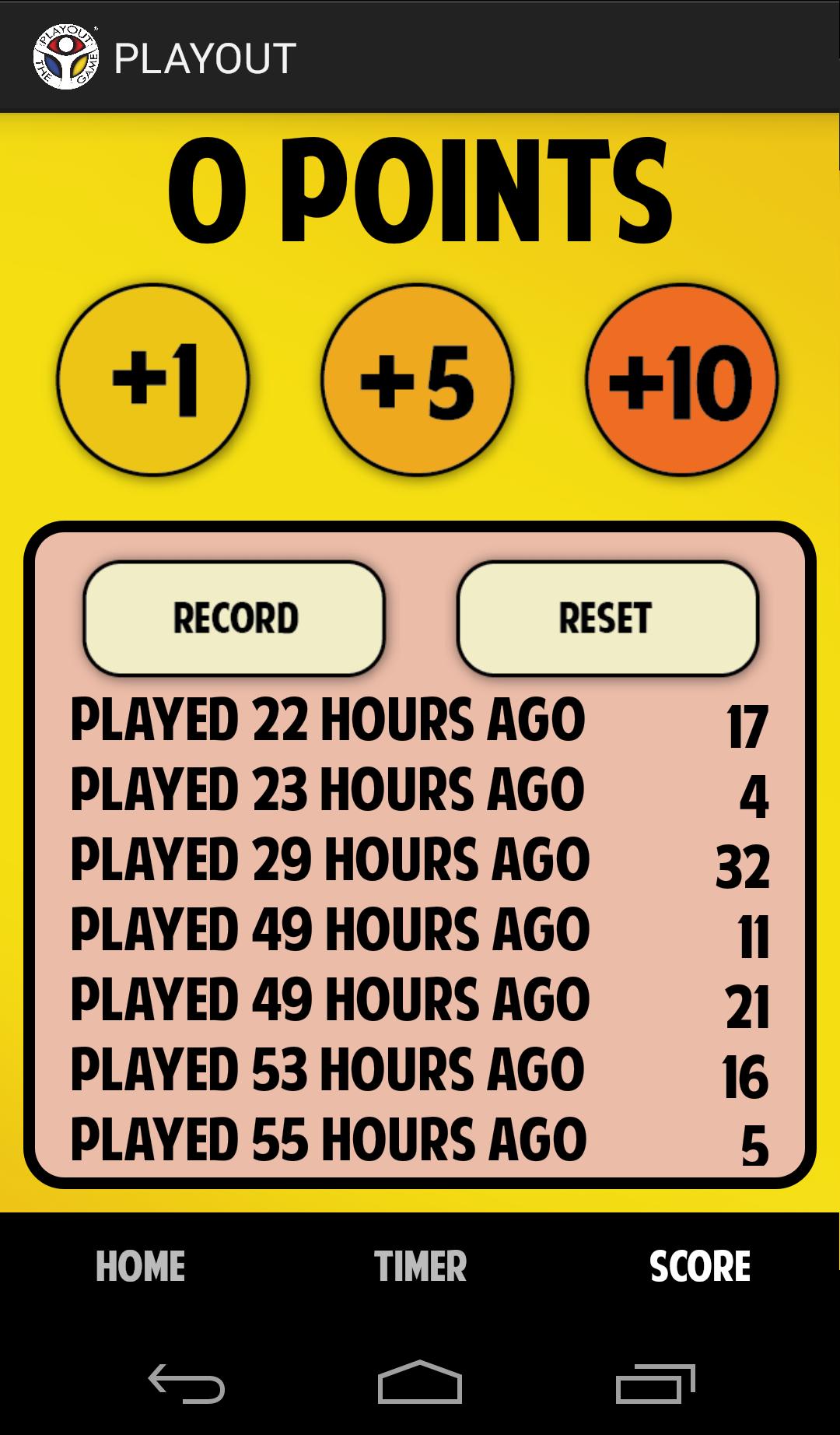 Playout: The Game