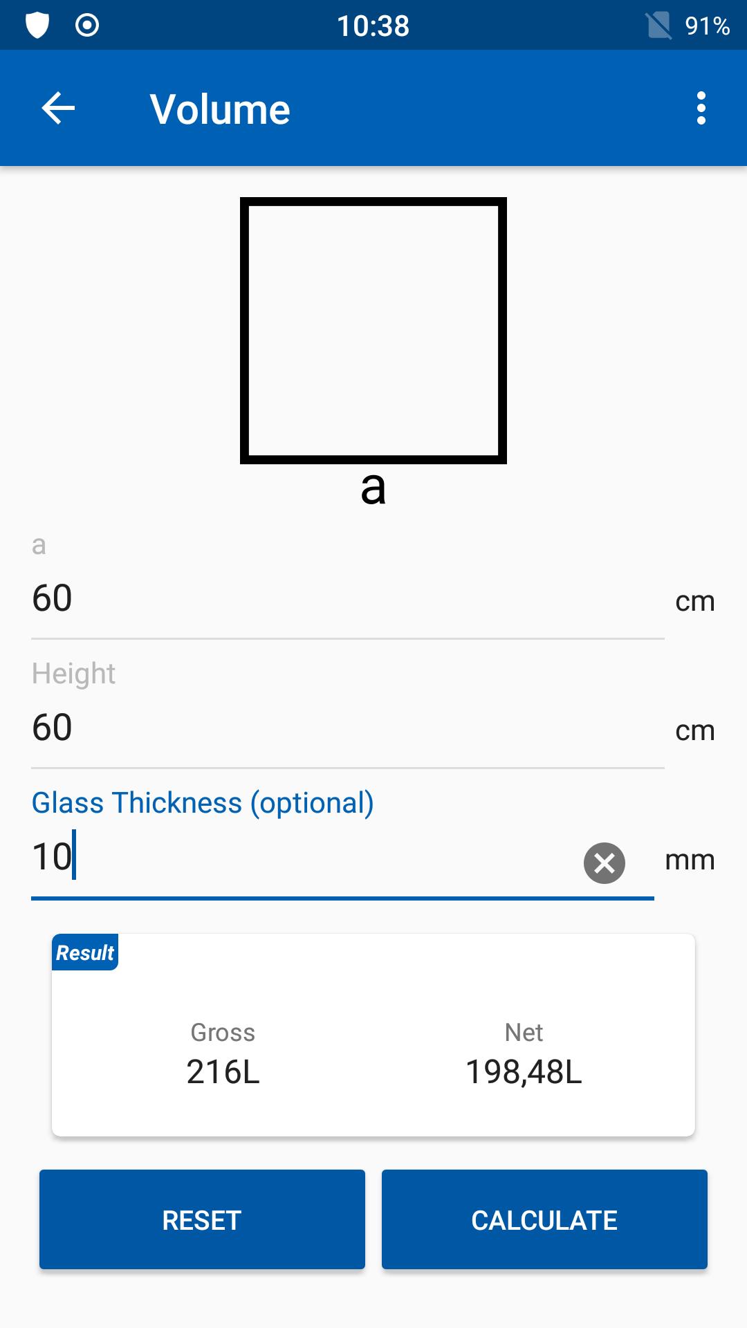 Aquarium Calculator