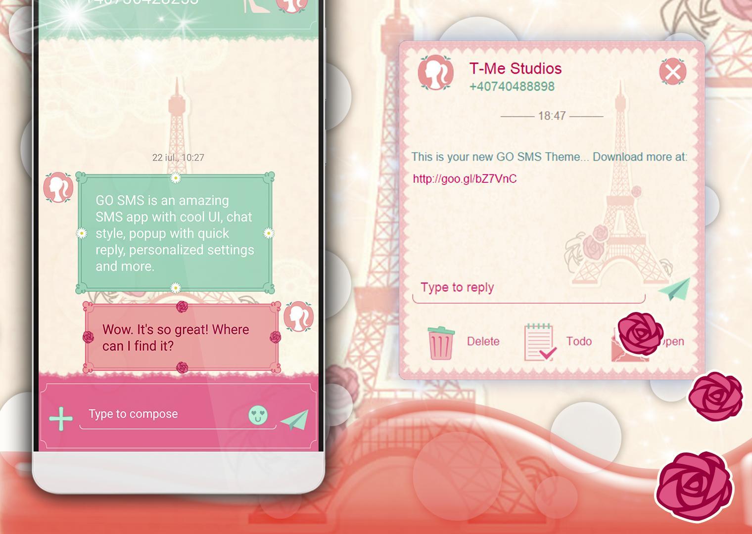 Love Of Paris SMS Theme