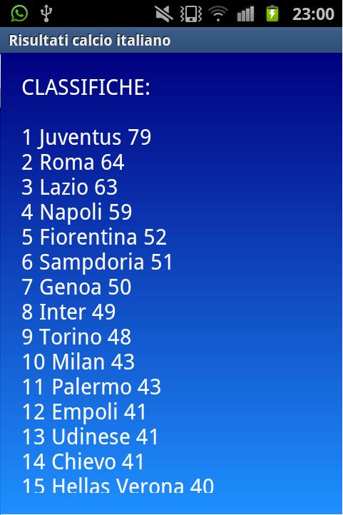 Italian Football Results