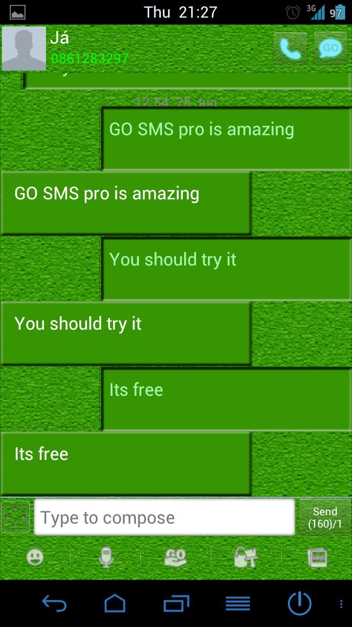 GreenStone Theme for GoSMS Pro