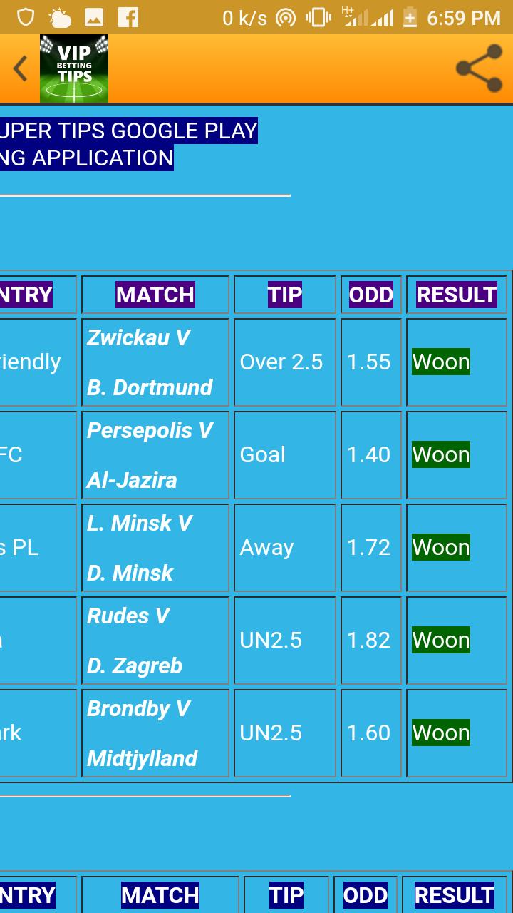 VIP SUPER TIPS