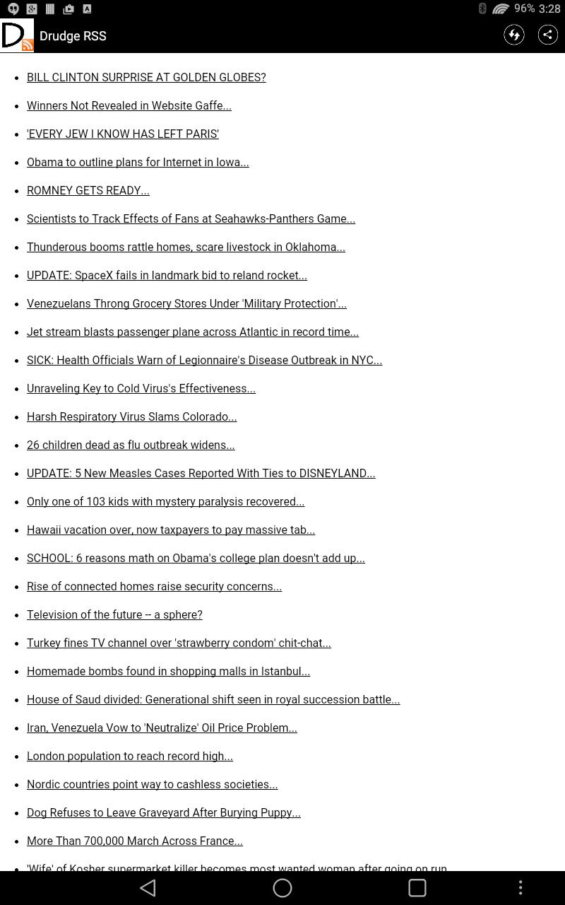 Drudge RSS (NO ADS)
