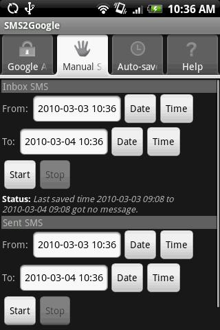 SMS to Google Docs Archiver