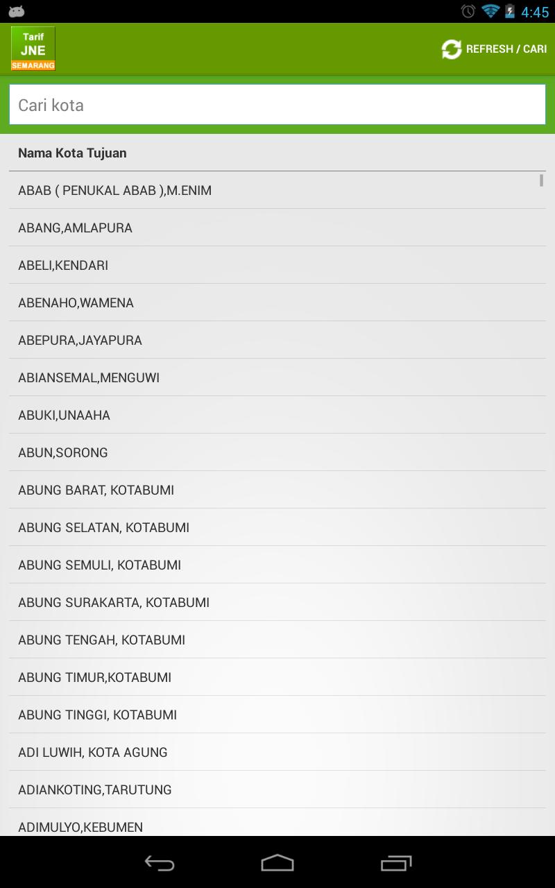 Tarif JNE Semarang