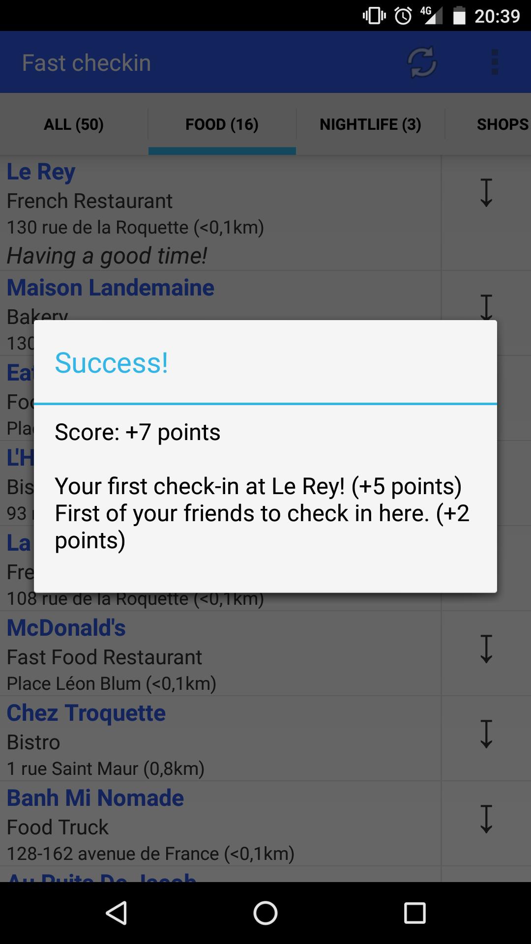 Fast checkin