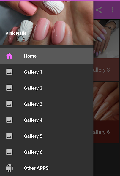 Pink Nail art