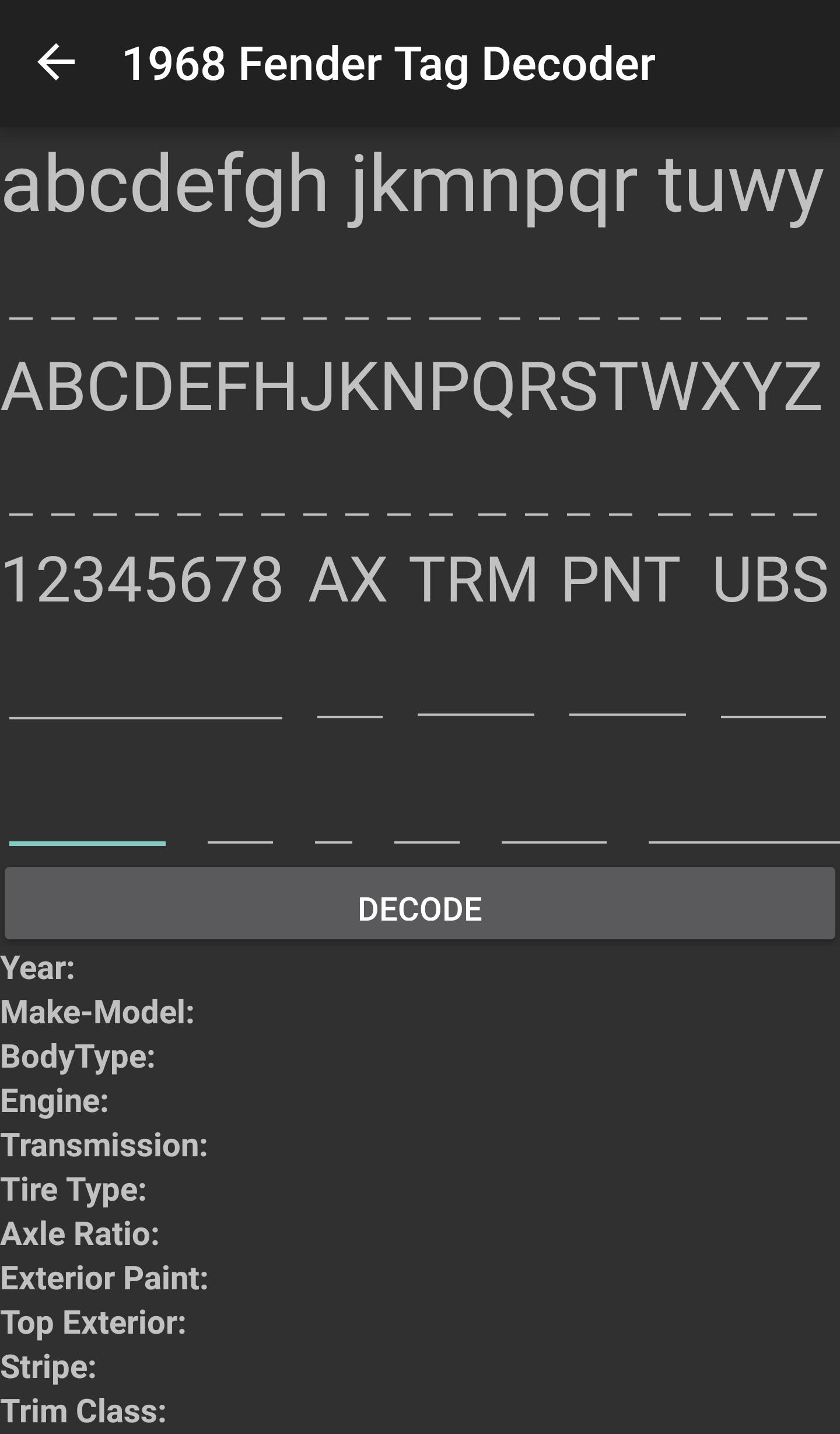 Mopar Decoder