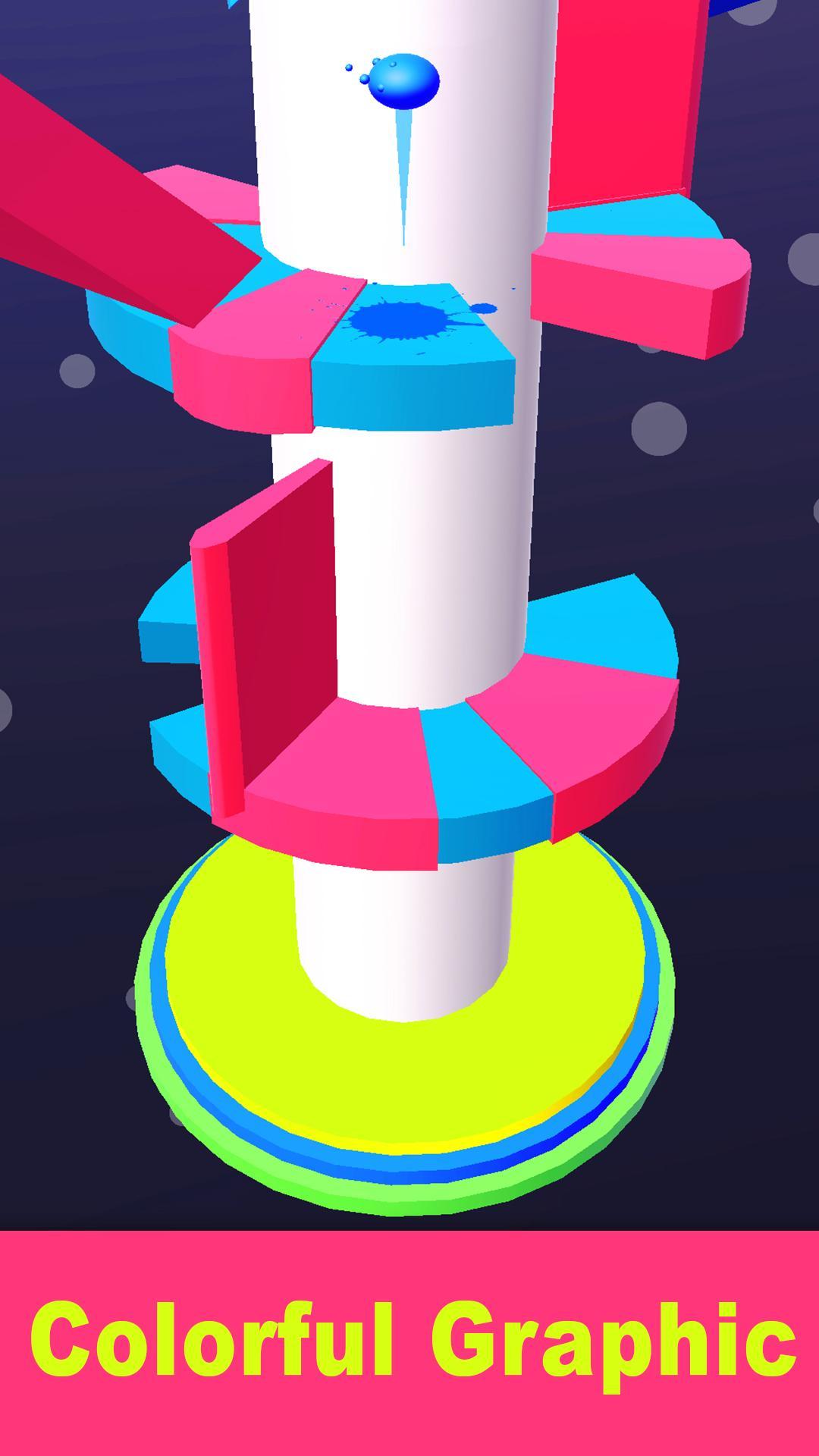 Helix Spiral Jump Balls : Fire Helix Ball Jump