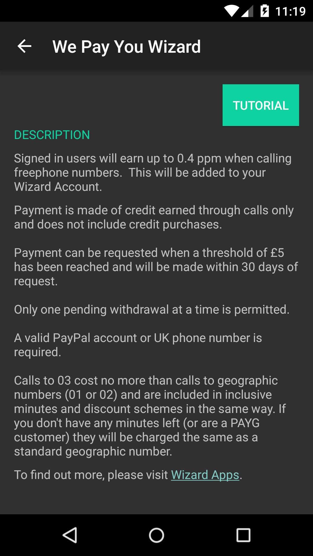 We Pay You Wizard